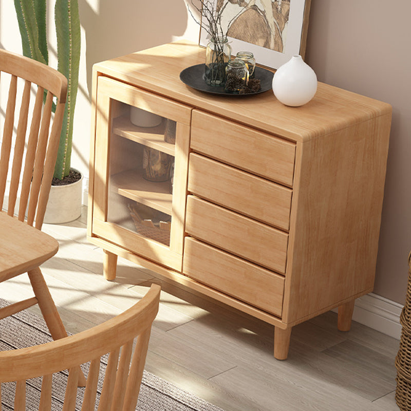 Moderna display mobile a buffet in legno in gomma con cassetti per sala da pranzo