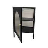 Porte di vetro contemporanee Visualizza un mobile Curio Curio con porta