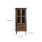 Black Metal Display Stand Glass Doors Traditional Curio Cabinet Clearhalo 'Display & China Cabinets' 'display_china_cabinets' 'furn' 'furn_display_china_cabinets' 'Furniture' 'Kitchen & Dining Furniture' 6904649