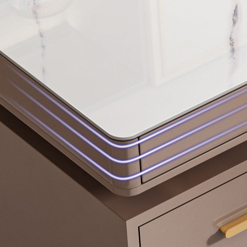 Modern Stone Office Desk Rectangular Shape Task Desk with 5-Drawers in Grey Clearhalo 'furn' 'furn_office_desk' 'Furniture' 'Office Desks' 'Office Furniture' 'office_desk' 6904756