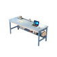 Solid Wood Rectangle Writing Desk Modern 29.53" Tall Office Desk with 3 Drawers Blue Clearhalo 'furn' 'furn_office_desk' 'Furniture' 'Office Desks' 'Office Furniture' 'office_desk' 6904880