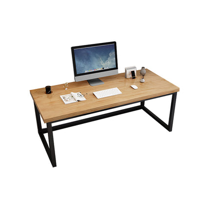 Industrial Solid Wood Office Desk 29.53" Tall Rectangular Writing Desk with Sled Base 86.6"L x 31.5"W x 29.5"H Clearhalo 'furn' 'furn_office_desk' 'Furniture' 'Office Desks' 'Office Furniture' 'office_desk' 6904910
