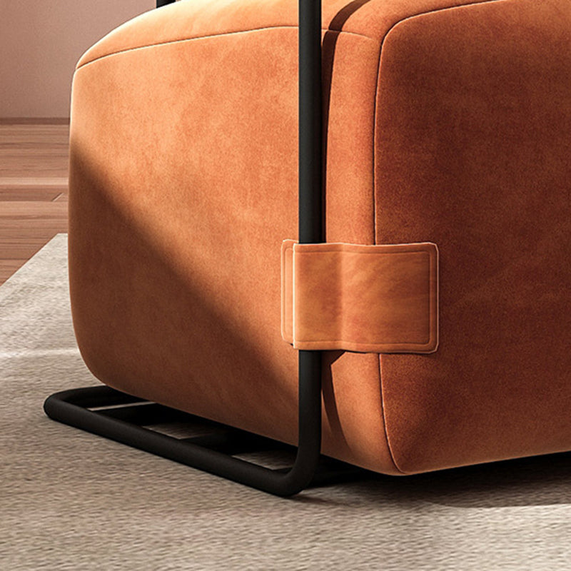 Contemporary Solid Color Accent Armchair Arms Included Orange Arm Chair for Living Room Clearhalo 'Accent Chairs' 'accent_chairs' 'Chairs & Seating' 'furn' 'furn_accent_chairs' 'Furniture' 'Living Room Furniture' 6905093