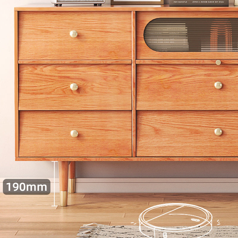 Mid-Century Rectangle Accent Cabinet Solid Wood Storage Cabinet Clearhalo 'Cabinets & Chests' 'cabinets_chests' 'furn' 'furn_cabinets_chests' 'Furniture' 'Living Room Furniture' 6905151