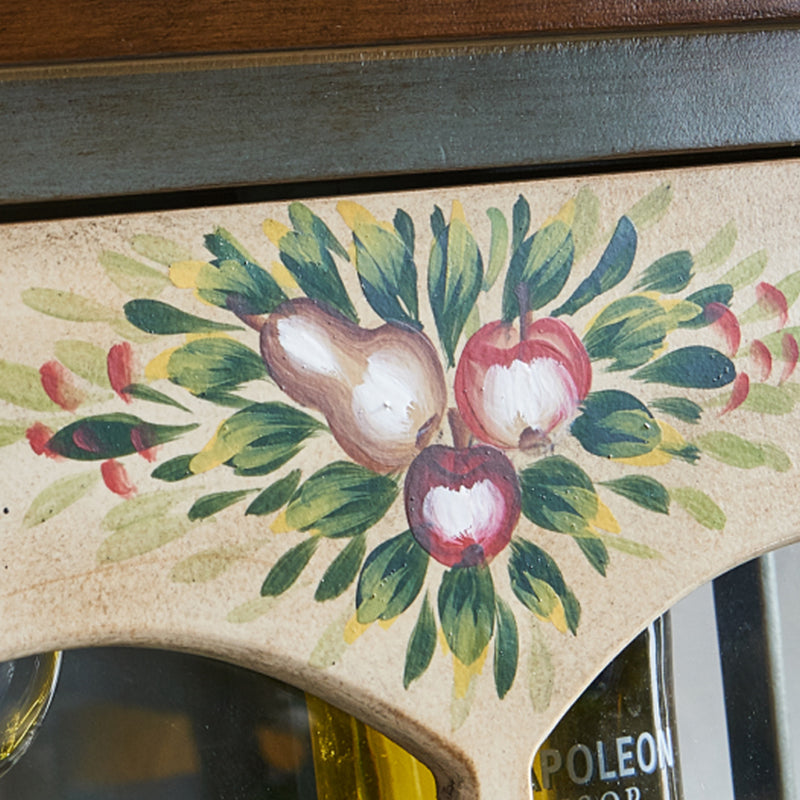 Industrial Accent Cabinet Solid Wood Storage Cabinet with Glass Doors Clearhalo 'Cabinets & Chests' 'cabinets_chests' 'furn' 'furn_cabinets_chests' 'Furniture' 'Living Room Furniture' 6905160