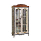 Industrial Accent Cabinet Solid Wood Storage Cabinet with Glass Doors White Clearhalo 'Cabinets & Chests' 'cabinets_chests' 'furn' 'furn_cabinets_chests' 'Furniture' 'Living Room Furniture' 6905161