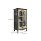 Industrial Accent Cabinet Solid Wood Storage Cabinet with Glass Doors Clearhalo 'Cabinets & Chests' 'cabinets_chests' 'furn' 'furn_cabinets_chests' 'Furniture' 'Living Room Furniture' 6905163