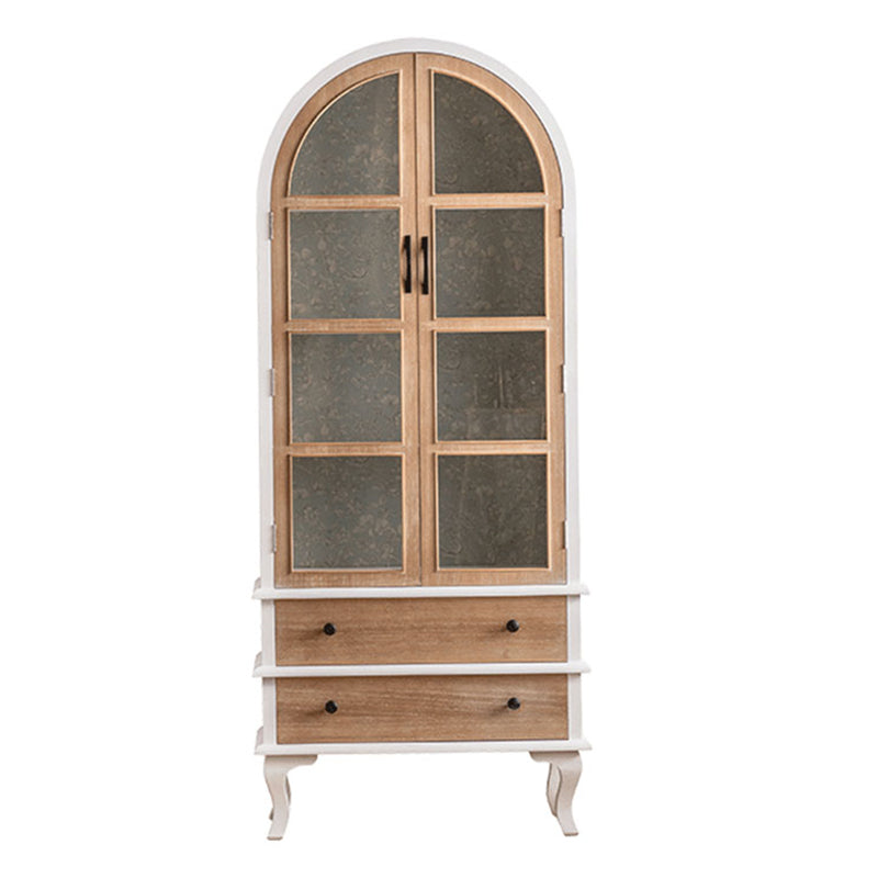 Half Circle Accent Cabinet Solid Wood Storage Cabinet with Drawer Clearhalo 'Cabinets & Chests' 'cabinets_chests' 'furn' 'furn_cabinets_chests' 'Furniture' 'Living Room Furniture' 6905168