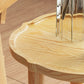 Table basse à 4 pieds sans ensemble de table basse en bois massif pénible avec étagère