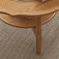 Table basse à 4 pieds sans ensemble de table basse en bois massif pénible avec étagère