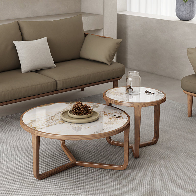 Table basse moderne en ardoise sans ensemble de table basse ronde pénible