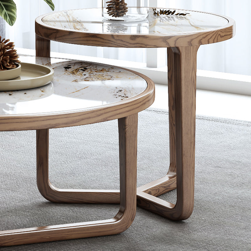 Table basse moderne en ardoise sans ensemble de table basse ronde pénible