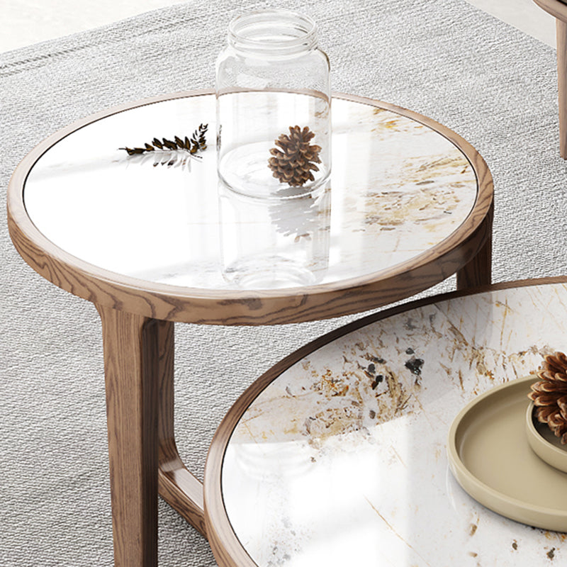Table basse moderne en ardoise sans ensemble de table basse ronde pénible