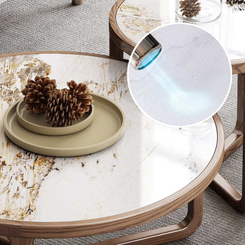 Table basse moderne en ardoise sans ensemble de table basse ronde pénible