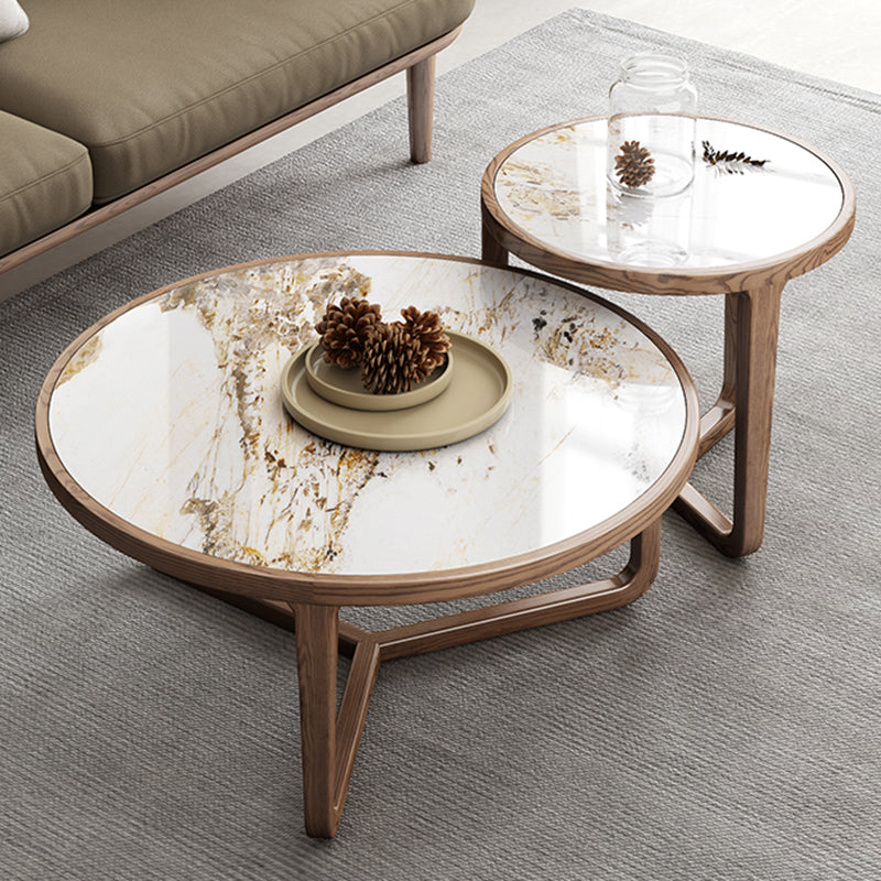Table basse moderne en ardoise sans ensemble de table basse ronde pénible
