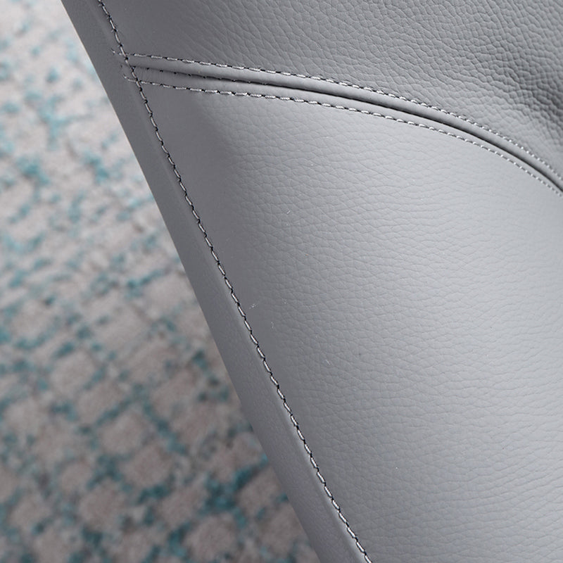 Reclinabile sedia alare in pelle incollata con poltrona da letto a gamba singola