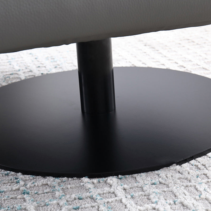 Reclinabile sedia alare in pelle incollata con poltrona da letto a gamba singola