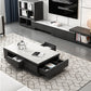 Single Coffee Table Slate Rectangular Coffee Table with Shelf Clearhalo 'Coffee & Accent Tables' 'Coffee Tables' 'coffee_tables' 'furn' 'furn_coffee_tables' 'Furniture' 'Living Room Furniture' 6905267