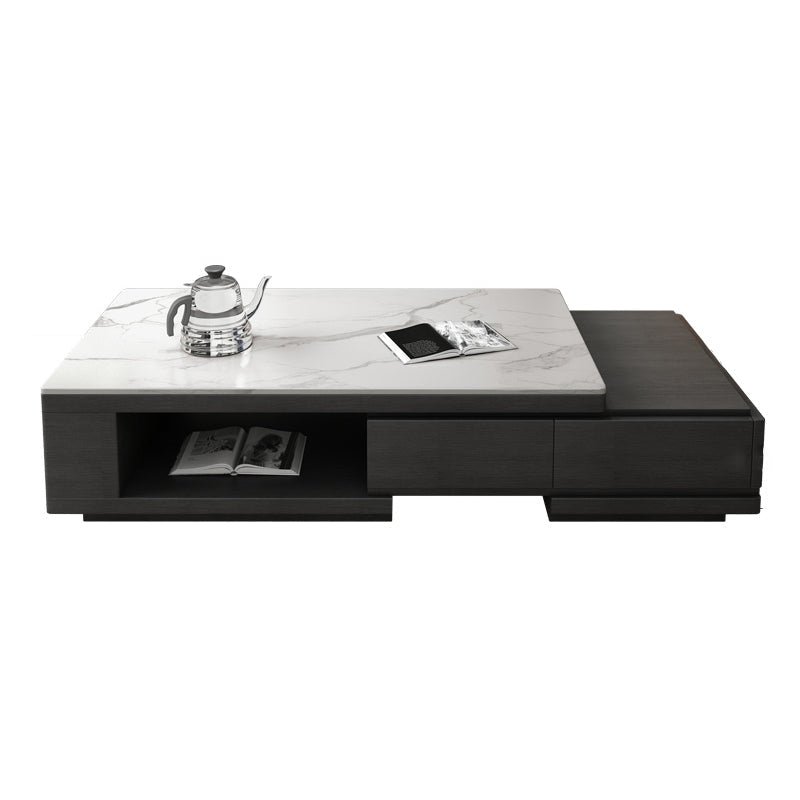 Single Coffee Table Slate Rectangular Coffee Table with Shelf Clearhalo 'Coffee & Accent Tables' 'Coffee Tables' 'coffee_tables' 'furn' 'furn_coffee_tables' 'Furniture' 'Living Room Furniture' 6905270
