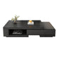 Single Coffee Table Slate Rectangular Coffee Table with Shelf Black Clearhalo 'Coffee & Accent Tables' 'Coffee Tables' 'coffee_tables' 'furn' 'furn_coffee_tables' 'Furniture' 'Living Room Furniture' 6905275