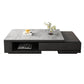Single Coffee Table Slate Rectangular Coffee Table with Shelf Grey Clearhalo 'Coffee & Accent Tables' 'Coffee Tables' 'coffee_tables' 'furn' 'furn_coffee_tables' 'Furniture' 'Living Room Furniture' 6905276