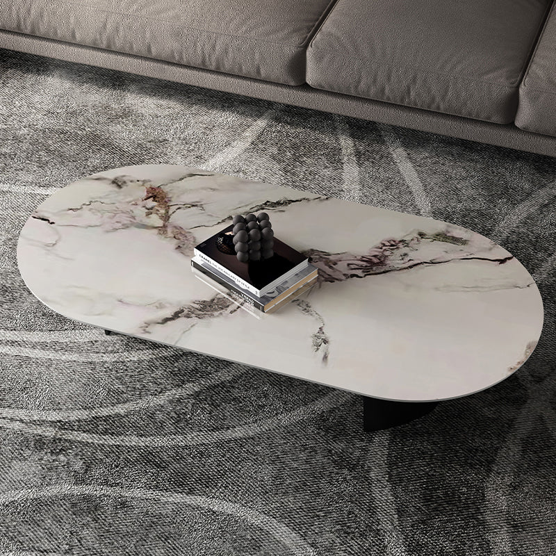 No Distressing Coffee Table Modern 2 Legs Free-Form Single Coffee Table Clearhalo 'Coffee & Accent Tables' 'Coffee Tables' 'coffee_tables' 'furn' 'furn_coffee_tables' 'Furniture' 'Living Room Furniture' 6905281