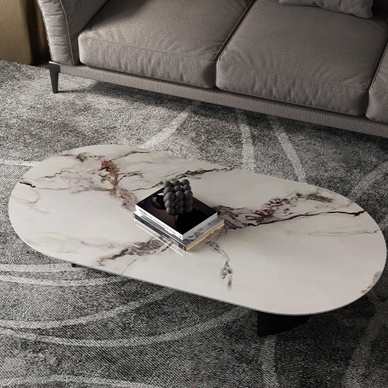 No Distressing Coffee Table Modern 2 Legs Free-Form Single Coffee Table Clearhalo 'Coffee & Accent Tables' 'Coffee Tables' 'coffee_tables' 'furn' 'furn_coffee_tables' 'Furniture' 'Living Room Furniture' 6905282