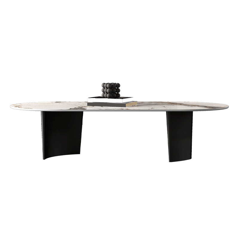 No Distressing Coffee Table Modern 2 Legs Free-Form Single Coffee Table Clearhalo 'Coffee & Accent Tables' 'Coffee Tables' 'coffee_tables' 'furn' 'furn_coffee_tables' 'Furniture' 'Living Room Furniture' 6905283