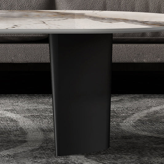 No Distressing Coffee Table Modern 2 Legs Free-Form Single Coffee Table Clearhalo 'Coffee & Accent Tables' 'Coffee Tables' 'coffee_tables' 'furn' 'furn_coffee_tables' 'Furniture' 'Living Room Furniture' 6905284