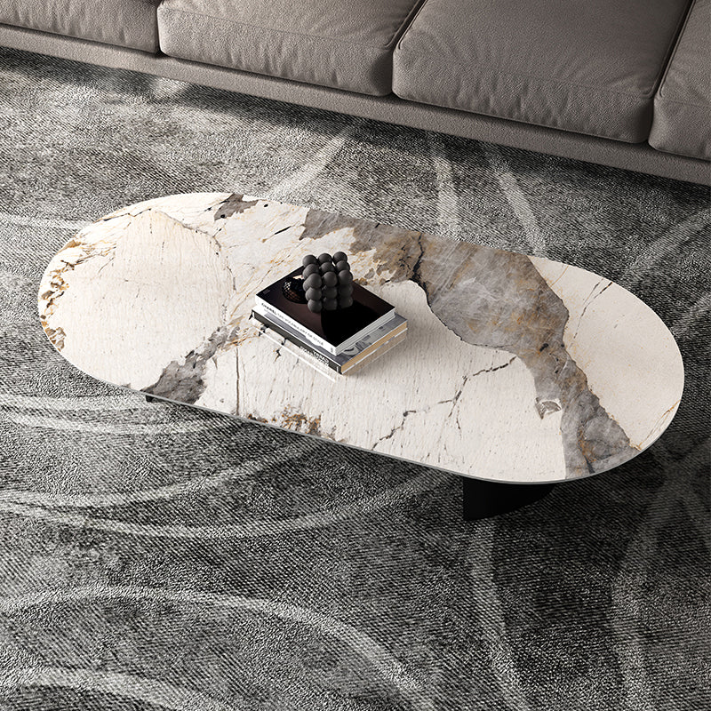No Distressing Coffee Table Modern 2 Legs Free-Form Single Coffee Table Clearhalo 'Coffee & Accent Tables' 'Coffee Tables' 'coffee_tables' 'furn' 'furn_coffee_tables' 'Furniture' 'Living Room Furniture' 6905288