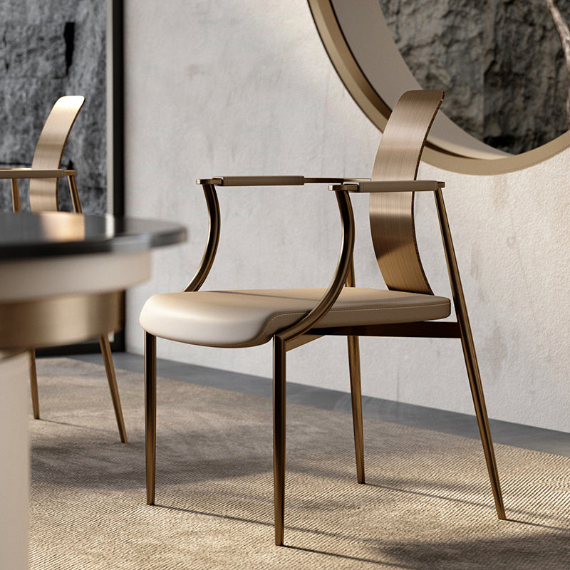 Glam Track Arms Armchair Basic Fixed Back Accent Armchair for Living Room Clearhalo 'Accent Chairs' 'accent_chairs' 'Chairs & Seating' 'furn' 'furn_accent_chairs' 'Furniture' 'Living Room Furniture' 6905306