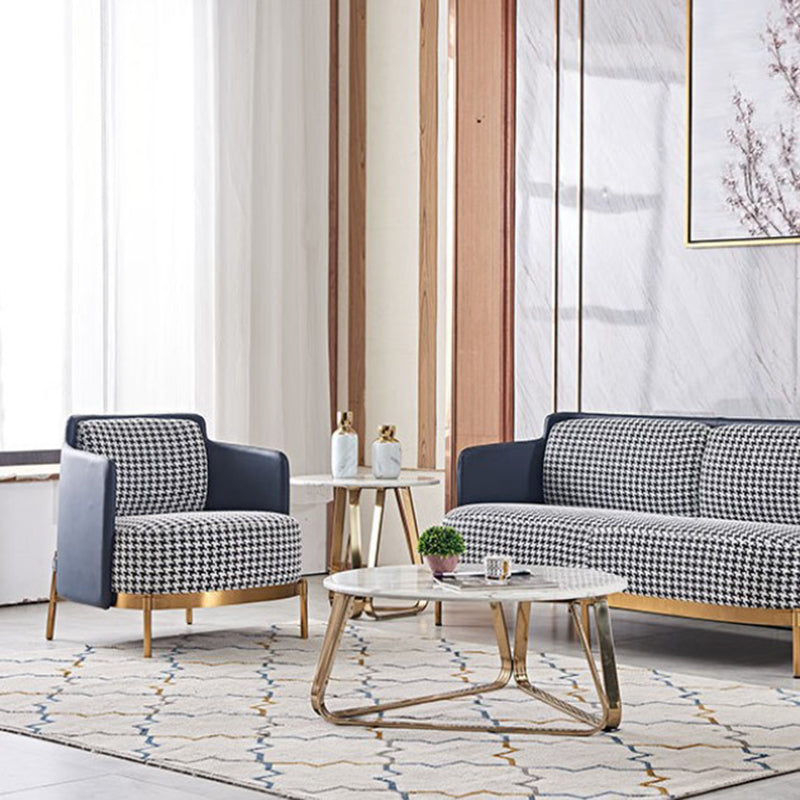 Chaise de baril à linge 29.52 "Chaise de large avec coussin pour le salon