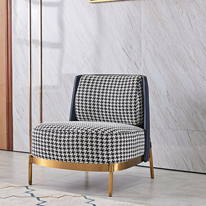 Chaise de baril à linge 29.52 "Chaise de large avec coussin pour le salon