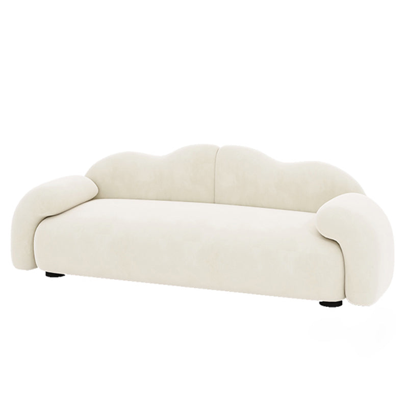 Scandinavische zitplaatsen witte kussens Rolled Arm woonkamer bank