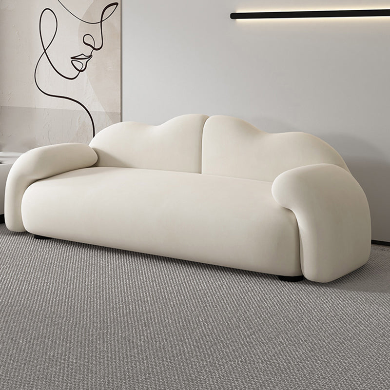 Scandinavische zitplaatsen witte kussens Rolled Arm woonkamer bank