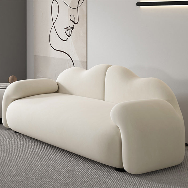 Scandinavische zitplaatsen witte kussens Rolled Arm woonkamer bank