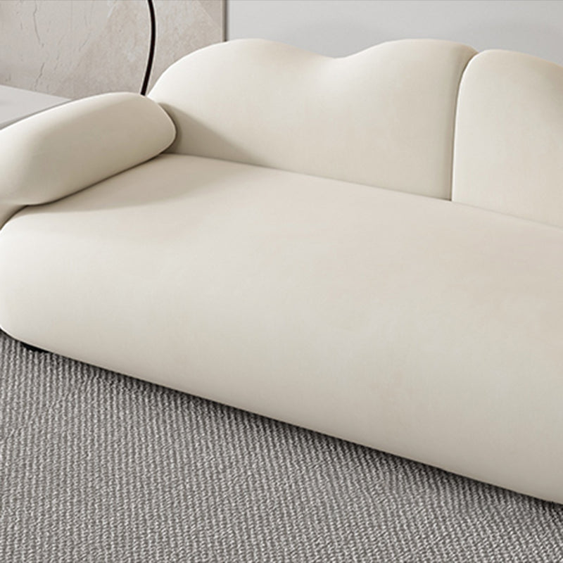 Scandinavische zitplaatsen witte kussens Rolled Arm woonkamer bank