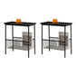 Contemporary Metal End Table Tray Top Accent Side Table with Storage Black 2 Clearhalo 'Coffee & Accent Tables' 'End & Side Tables' 'end_side_tables' 'furn' 'furn_end_side_tables' 'Furniture' 'Living Room Furniture' 6905383