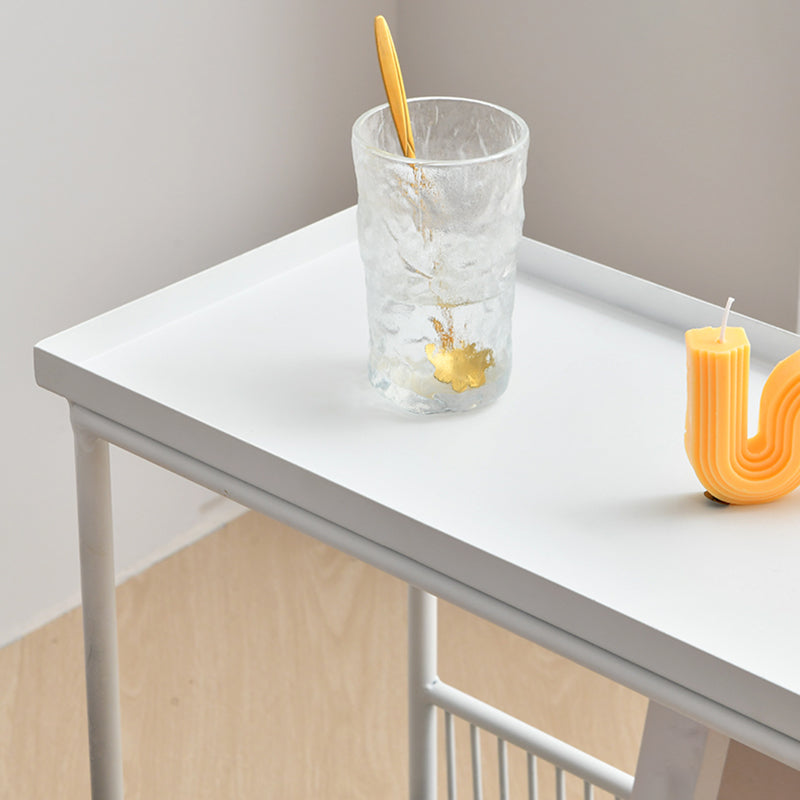 Contemporary Metal End Table Tray Top Accent Side Table with Storage Clearhalo 'Coffee & Accent Tables' 'End & Side Tables' 'end_side_tables' 'furn' 'furn_end_side_tables' 'Furniture' 'Living Room Furniture' 6905390