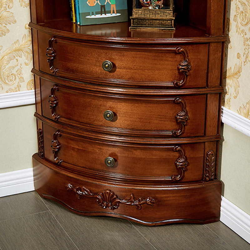 Triangle Accent Cabinet Solid Wood Storage Cabinet with Drawer Clearhalo 'Cabinets & Chests' 'cabinets_chests' 'furn' 'furn_cabinets_chests' 'Furniture' 'Living Room Furniture' 6905420