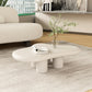 White Wood Coffee Table Free-Form Modern No Distressing Coffee Table Clearhalo 'Coffee & Accent Tables' 'Coffee Tables' 'coffee_tables' 'furn' 'furn_coffee_tables' 'Furniture' 'Living Room Furniture' 6905424