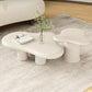 White Wood Coffee Table Free-Form Modern No Distressing Coffee Table Clearhalo 'Coffee & Accent Tables' 'Coffee Tables' 'coffee_tables' 'furn' 'furn_coffee_tables' 'Furniture' 'Living Room Furniture' 6905427