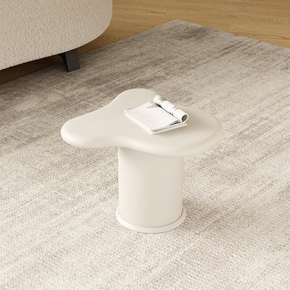 White Wood Coffee Table Free-Form Modern No Distressing Coffee Table 24"L x 22"W x 16"H Clearhalo 'Coffee & Accent Tables' 'Coffee Tables' 'coffee_tables' 'furn' 'furn_coffee_tables' 'Furniture' 'Living Room Furniture' 6905428