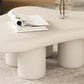 White Wood Coffee Table Free-Form Modern No Distressing Coffee Table Clearhalo 'Coffee & Accent Tables' 'Coffee Tables' 'coffee_tables' 'furn' 'furn_coffee_tables' 'Furniture' 'Living Room Furniture' 6905434
