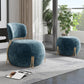 Blue Armless Lounge Chair Armless Fixed Back Bedroom Ottoman Set Clearhalo 'Accent Chairs' 'accent_chairs' 'Chairs & Seating' 'furn' 'furn_accent_chairs' 'Furniture' 'Living Room Furniture' 6905468