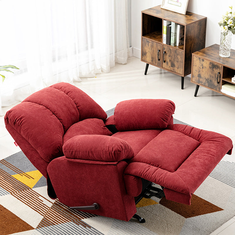 Contemporary Cotton Reclining Chair Solid Color Chair with Independent Foot Clearhalo 'Chairs & Seating' 'furn' 'furn_recliners' 'Furniture' 'Living Room Furniture' 'Recliners' 6905533