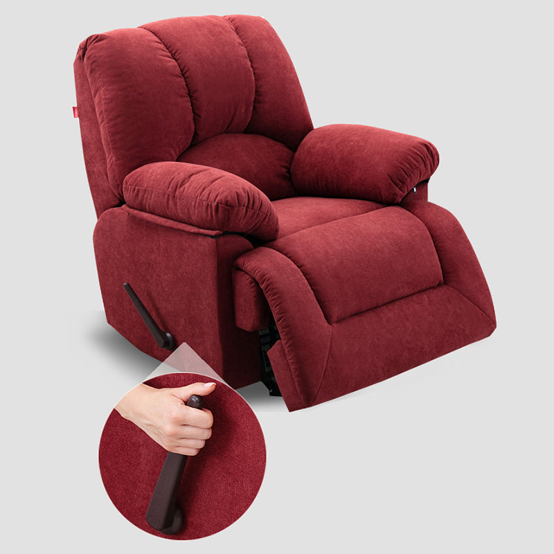 Contemporary Cotton Reclining Chair Solid Color Chair with Independent Foot Clearhalo 'Chairs & Seating' 'furn' 'furn_recliners' 'Furniture' 'Living Room Furniture' 'Recliners' 6905540