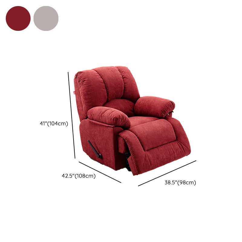 Contemporary Cotton Reclining Chair Solid Color Chair with Independent Foot Clearhalo 'Chairs & Seating' 'furn' 'furn_recliners' 'Furniture' 'Living Room Furniture' 'Recliners' 6905546