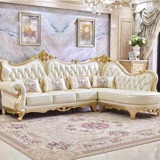 Eigentijdse Franse landen sectionele lederen slaper sectioneel