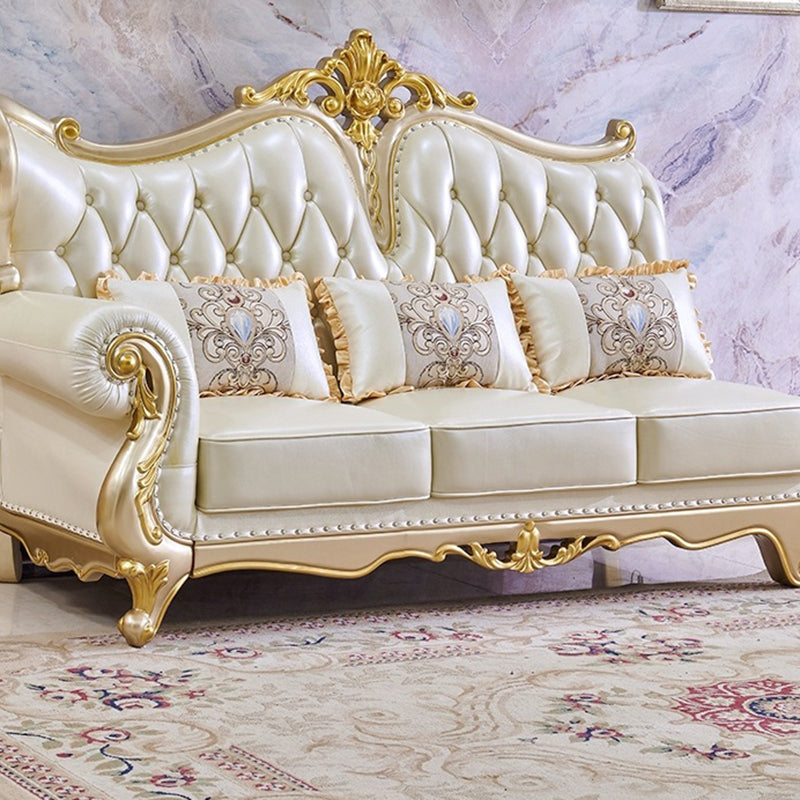 Contemporary French Country Sectional Sofa Leather Sleeper Sectional